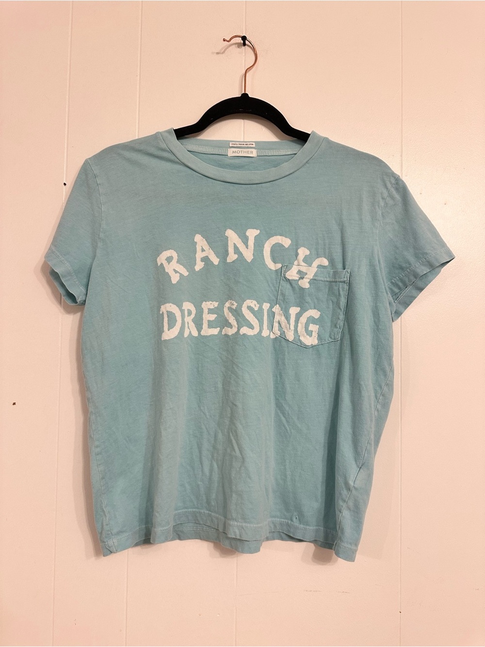 MOTHER Light Blue 'Ranch Dressing' Pocket Tee